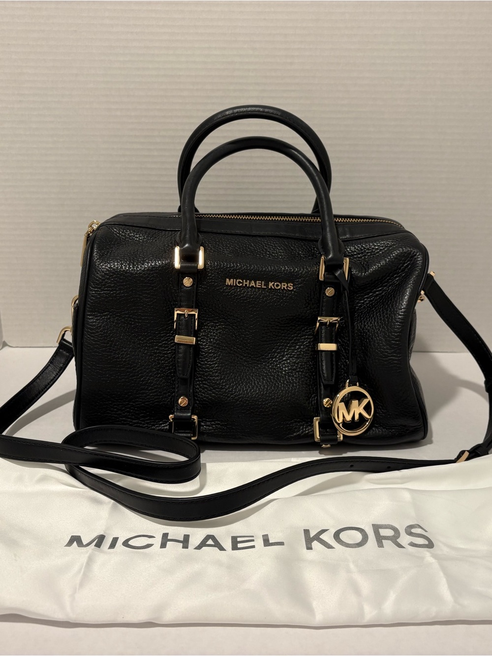 MICHAEL Michael Kors Bedford Legacy Medium Pebbled Leather Duffle Satchel